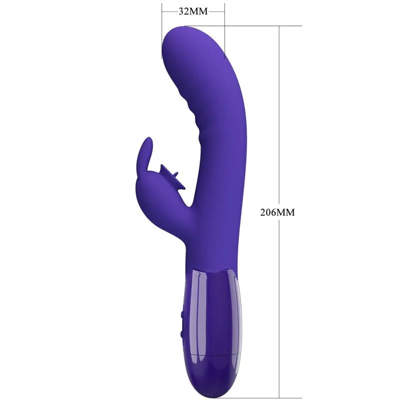 Vibromasseur Silicone Violet Rechargeable 30 Fonctions