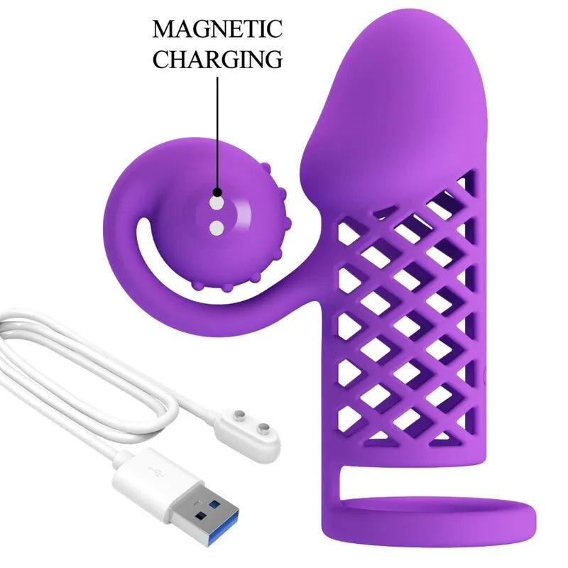 Vibromasseur Silicone Violet Rechargeable Pour Femmes