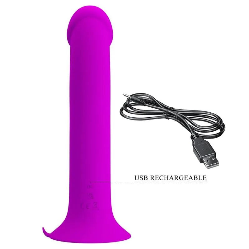 Vibromasseur Silicone Violet Ventouse Rechargeable