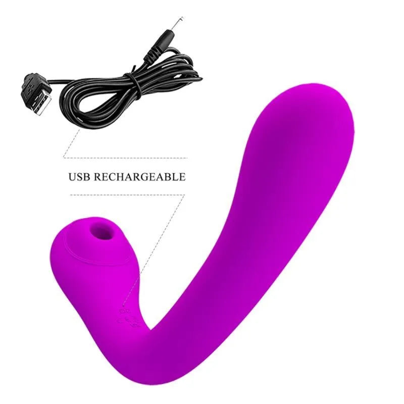 Vibromasseur Suceur Clitoridien Flexible Silicone