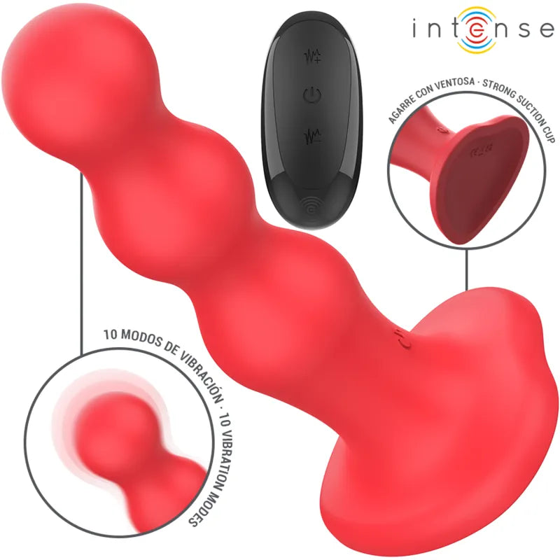 Vibromasseur Ventouse Silicone Rouge imprimé