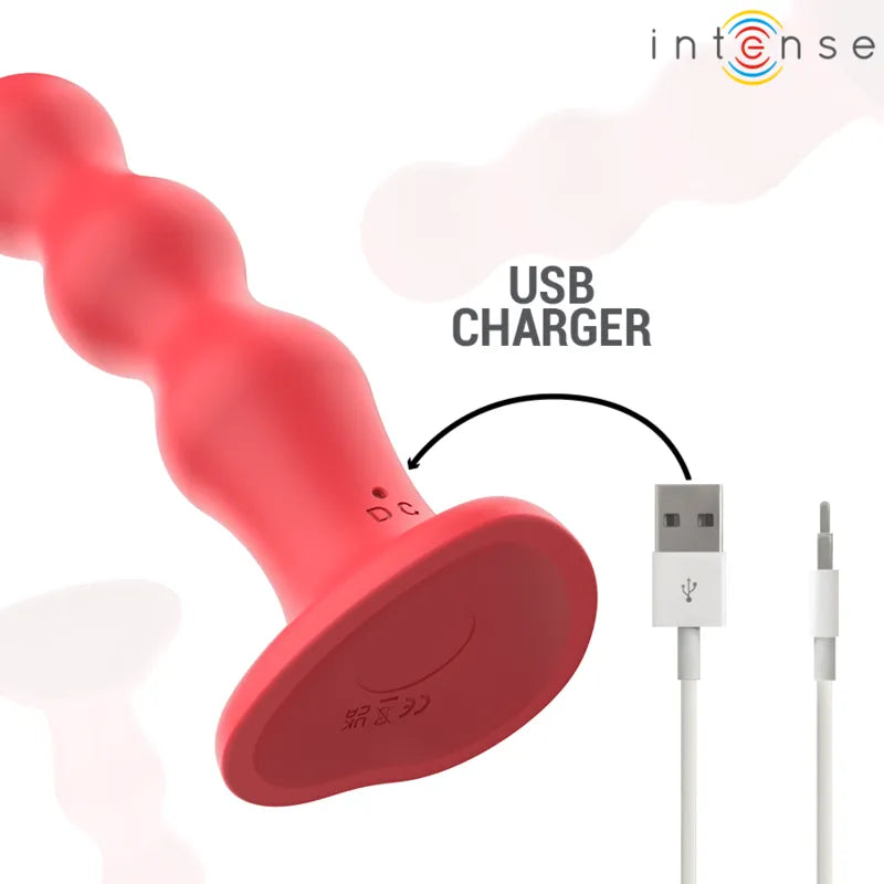 Vibromasseur Ventouse Silicone Rouge imprimé