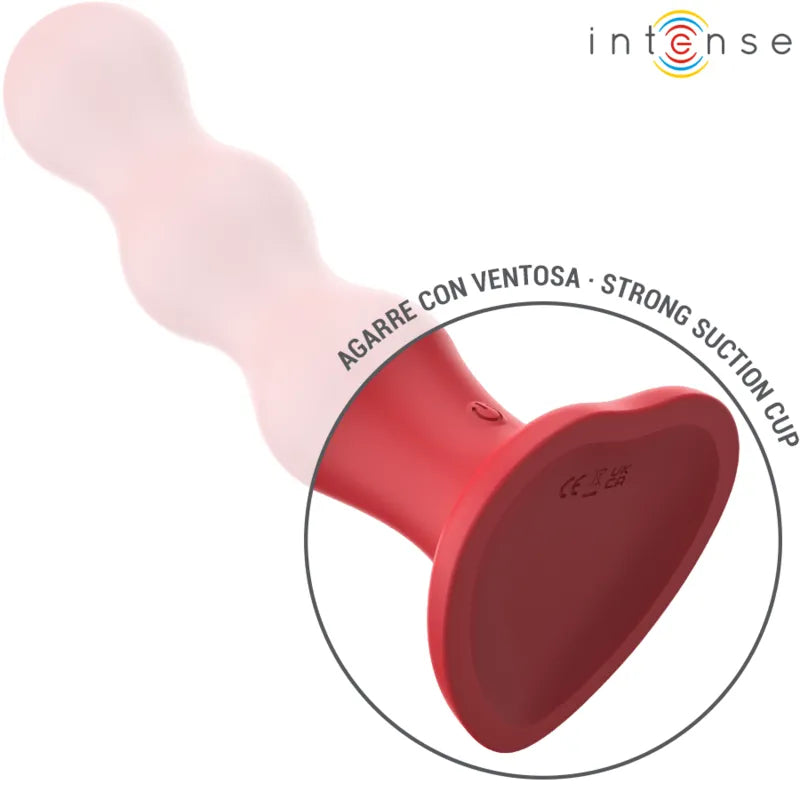 Vibromasseur Ventouse Silicone Rouge imprimé