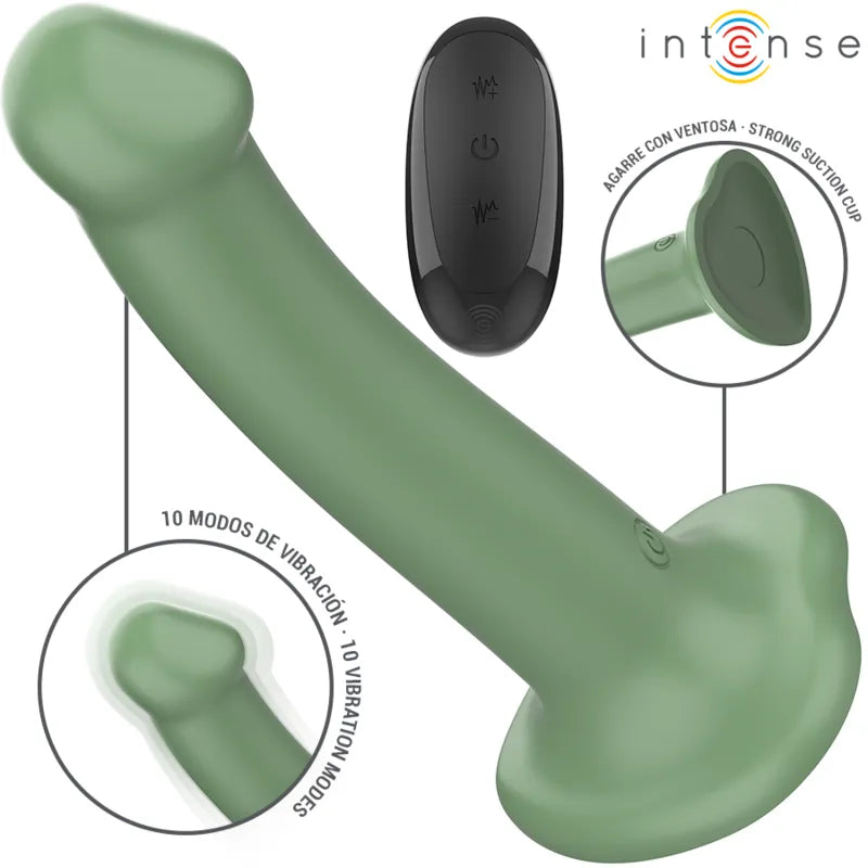 Vibromasseur Vert étalé En Silicone Avec Télécommande