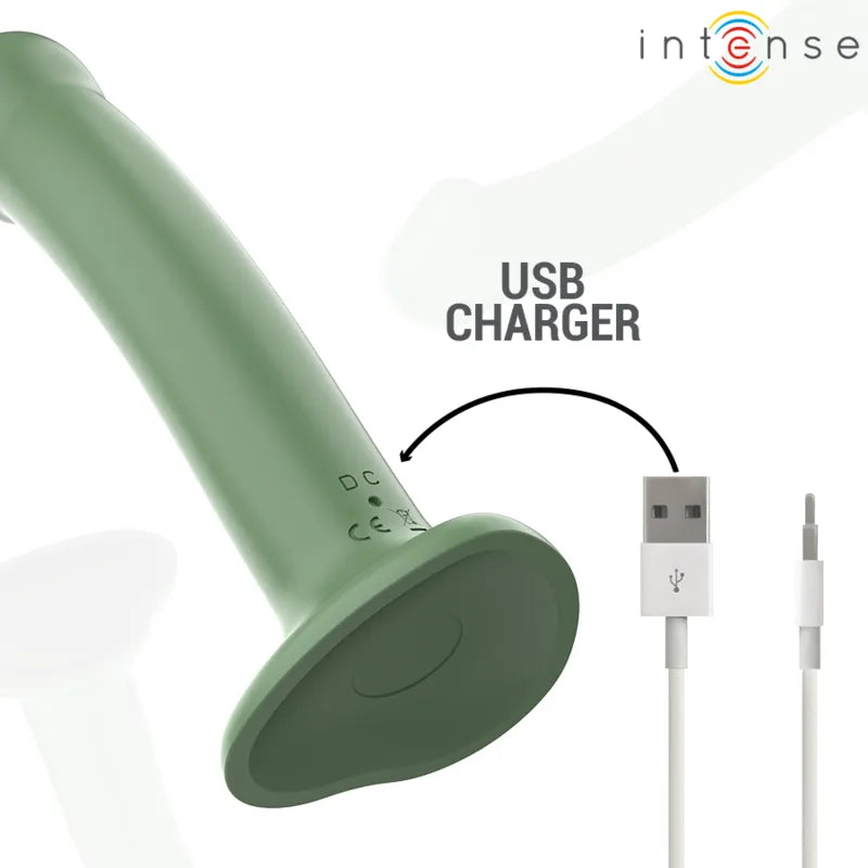 Vibromasseur Vert étalé En Silicone Avec Télécommande