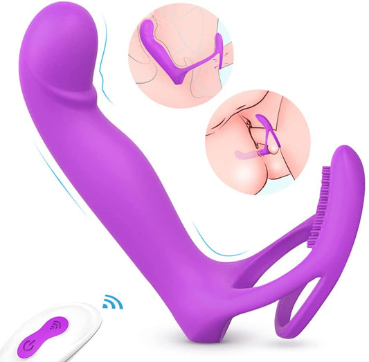 Couples Long Lasting Erection Penis Vibrator And Vagina Clitoris Stimulator