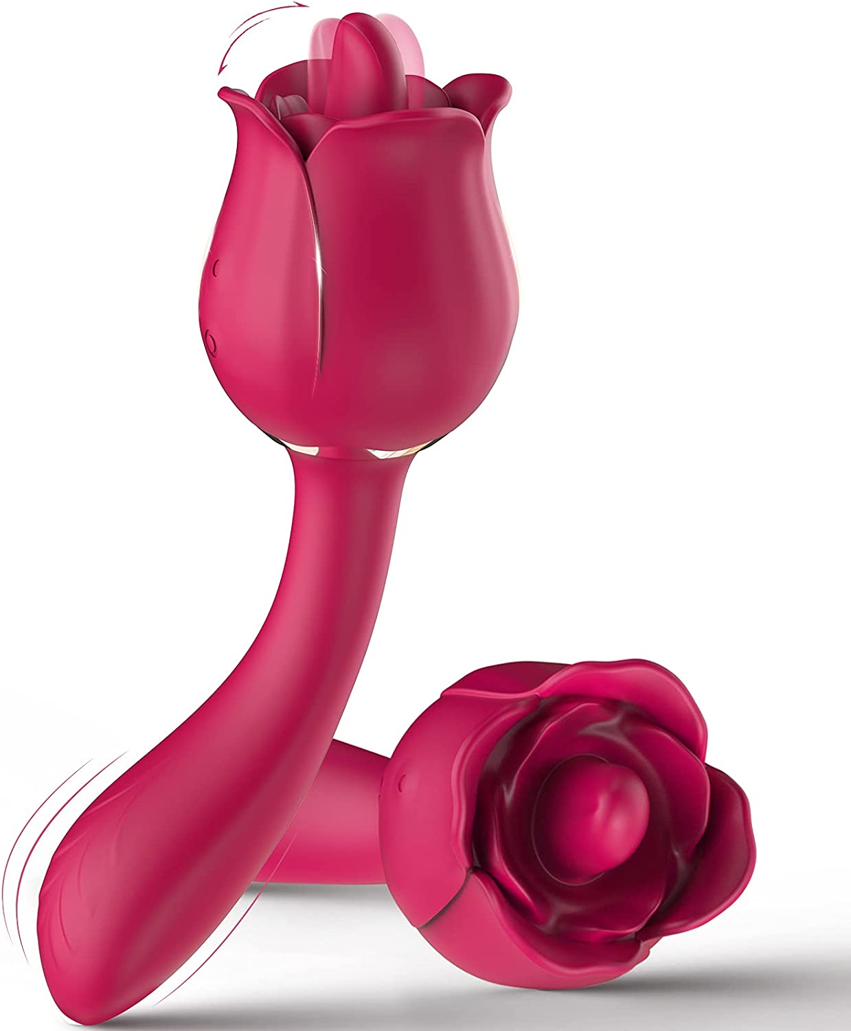 Rose  2 in 1 Clitoral Licking & Vibrating Vibrator G-bliss O-maker