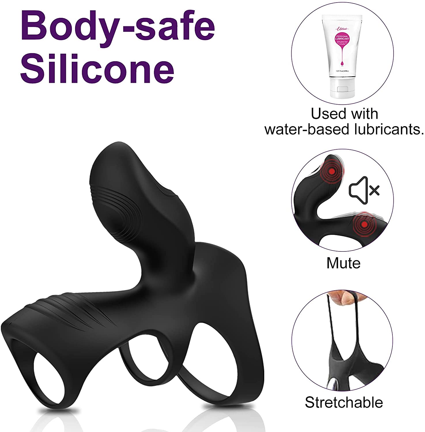 Dual-Motor Penis Ring Couple Vibrator BKC Dual-Motor Penis Ring Couple Vibrator BKC