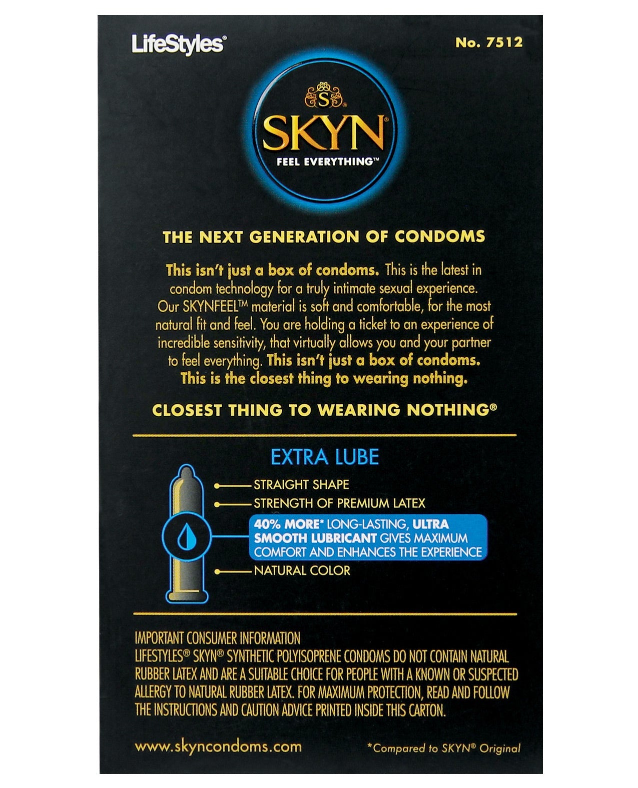 Lifestyles SKYN Extra Lubricated Condoms - Box of 12