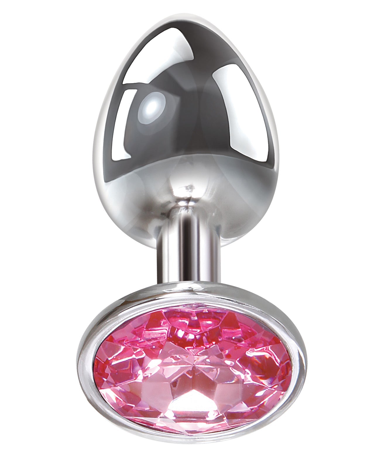 Plug anal en aluminium Adam &amp; Eve Pink Gem Medium