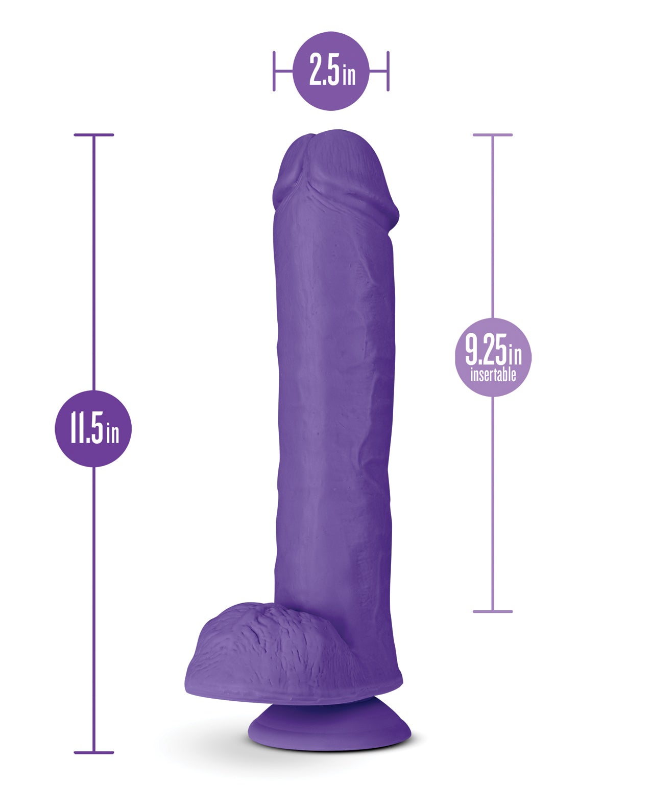 Blush Au Naturel Bold Big John 11.5" Dildo - Purple