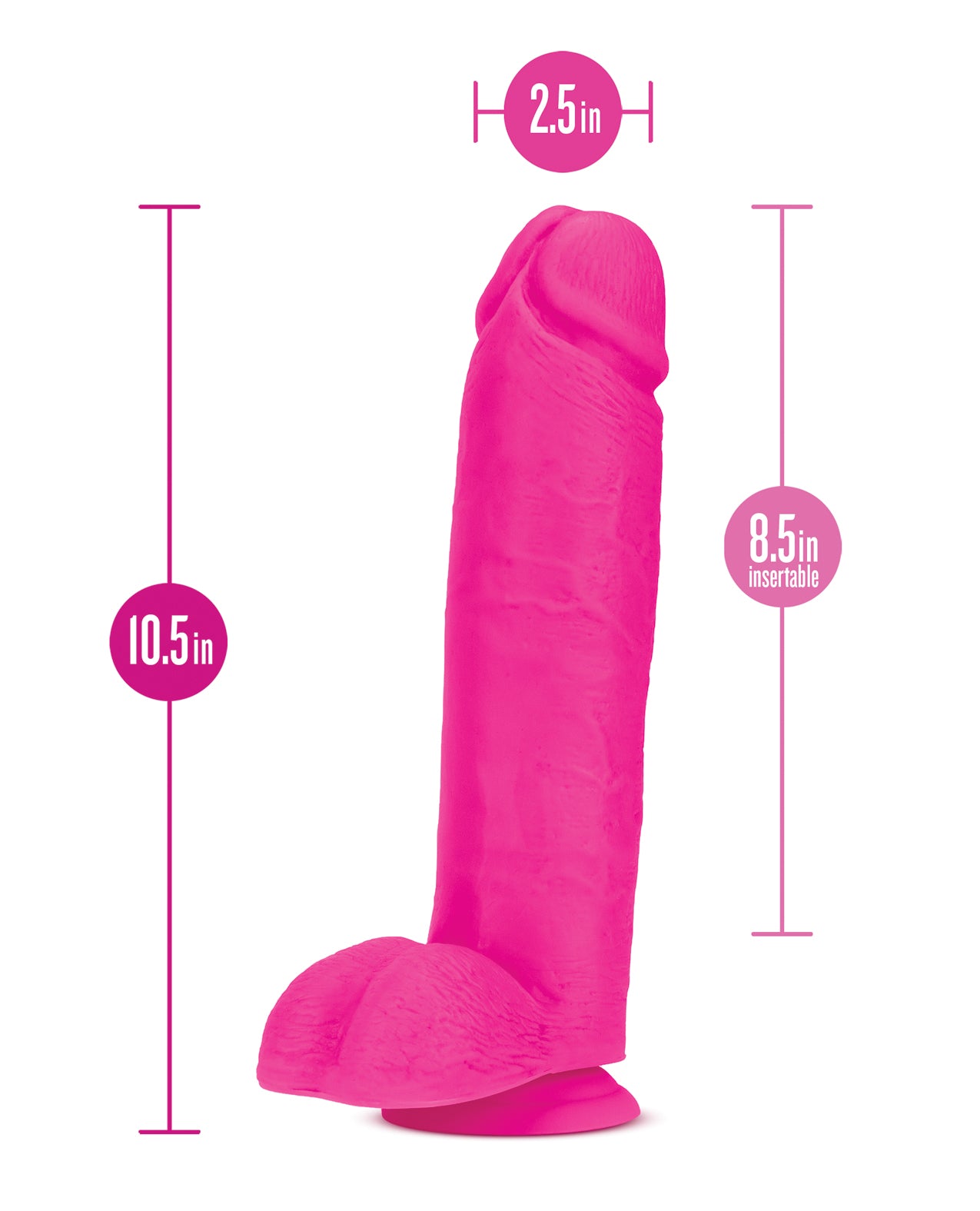 Blush Au Naturel Bold Riesiger 10,5" Dildo - Rosa