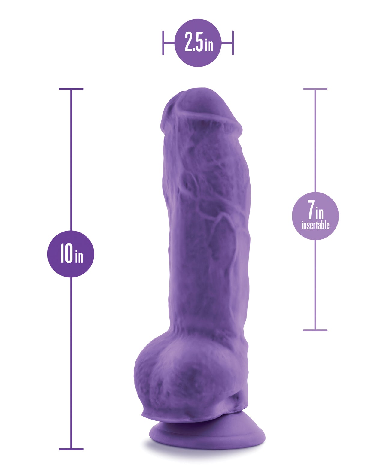 Blush Au Naturel Bold Big Boy 10" Dildo - Lila