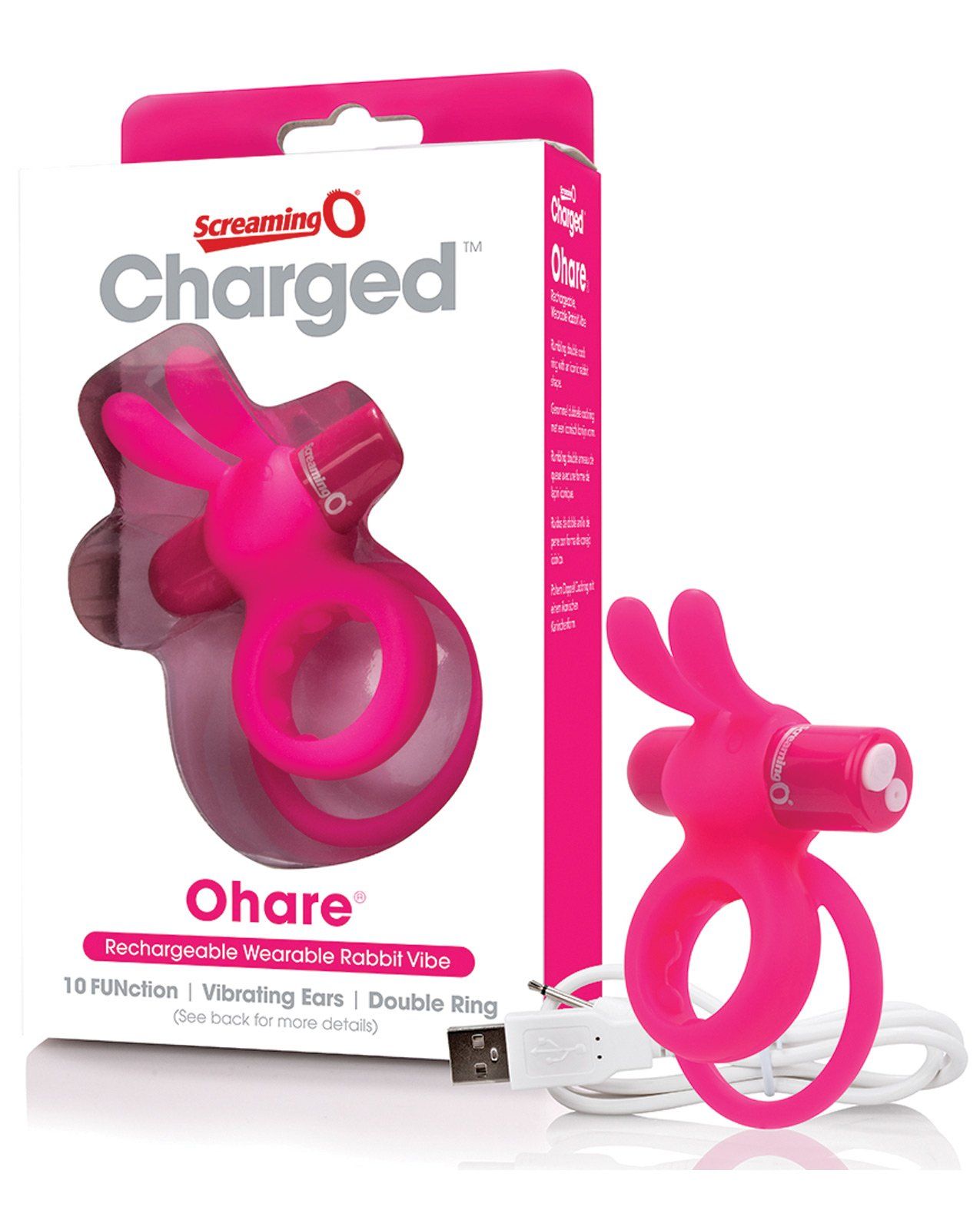 Mini vibromasseur Screaming O Charged Ohare Vooom - Rose