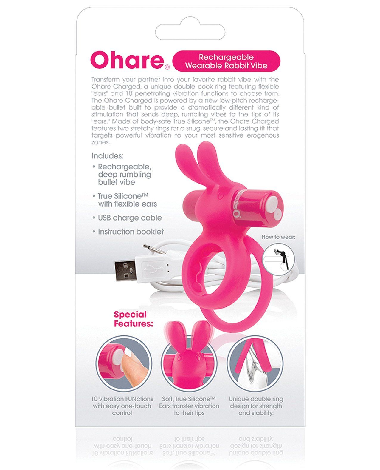 Mini vibromasseur Screaming O Charged Ohare Vooom - Rose