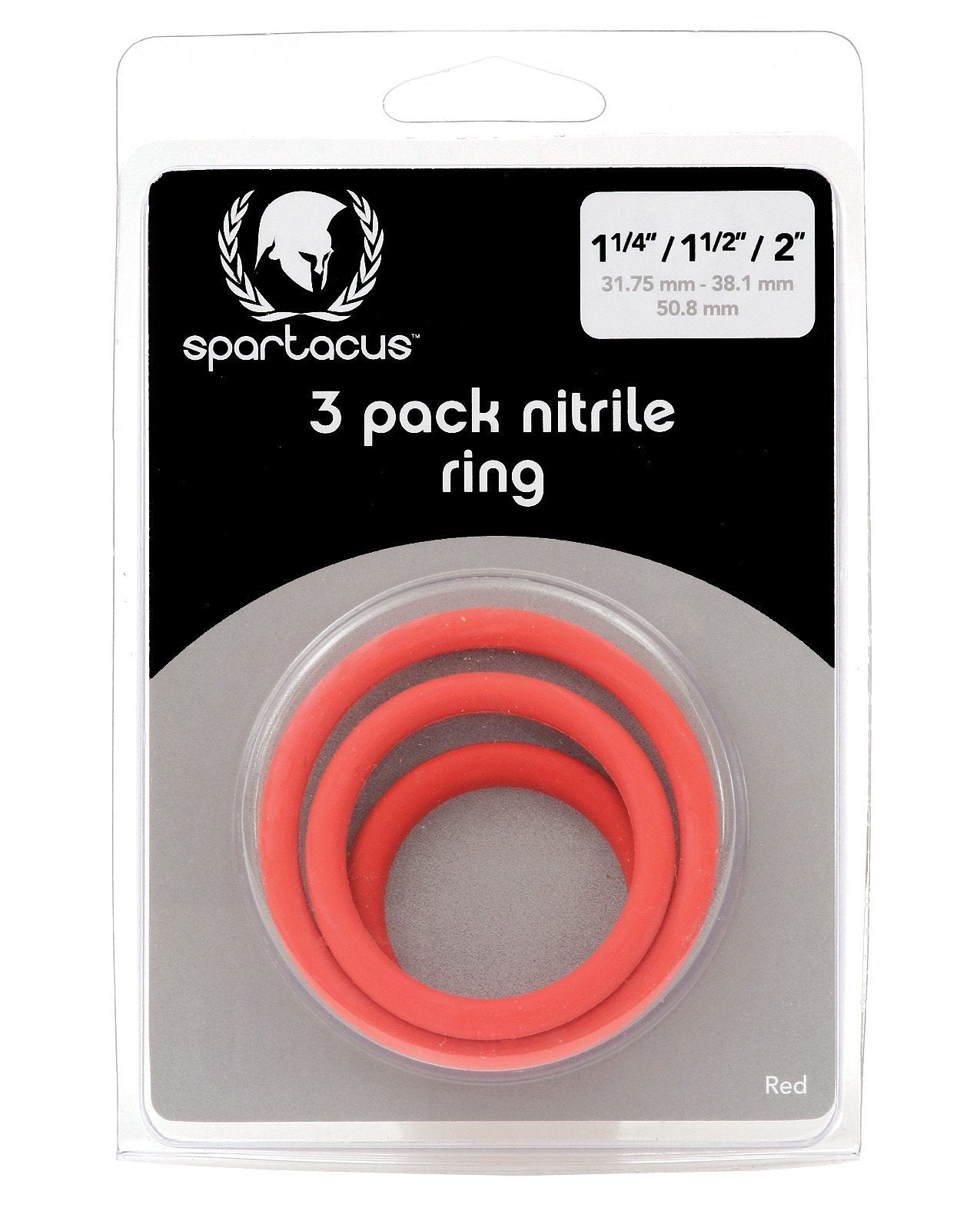 Spartacus Nitril-Penisring-Set - Rot 3er-Pack