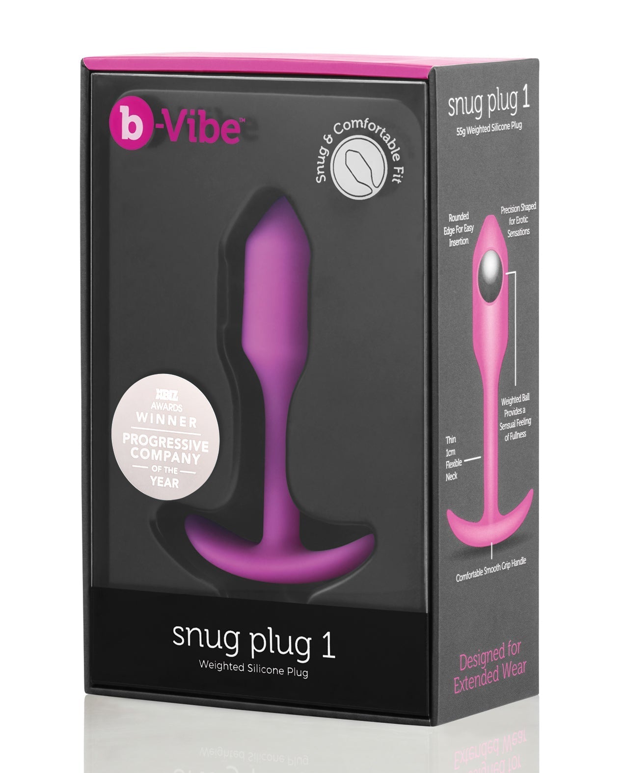 b-Vibe Weighted Snug Plug 1 - 55 g Fuchsie