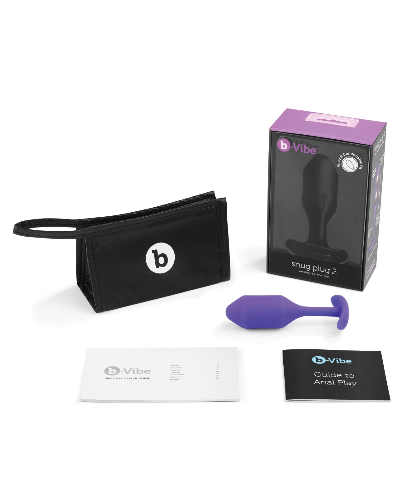 Plug anal lesté b-Vibe 2 - 114 g Violet