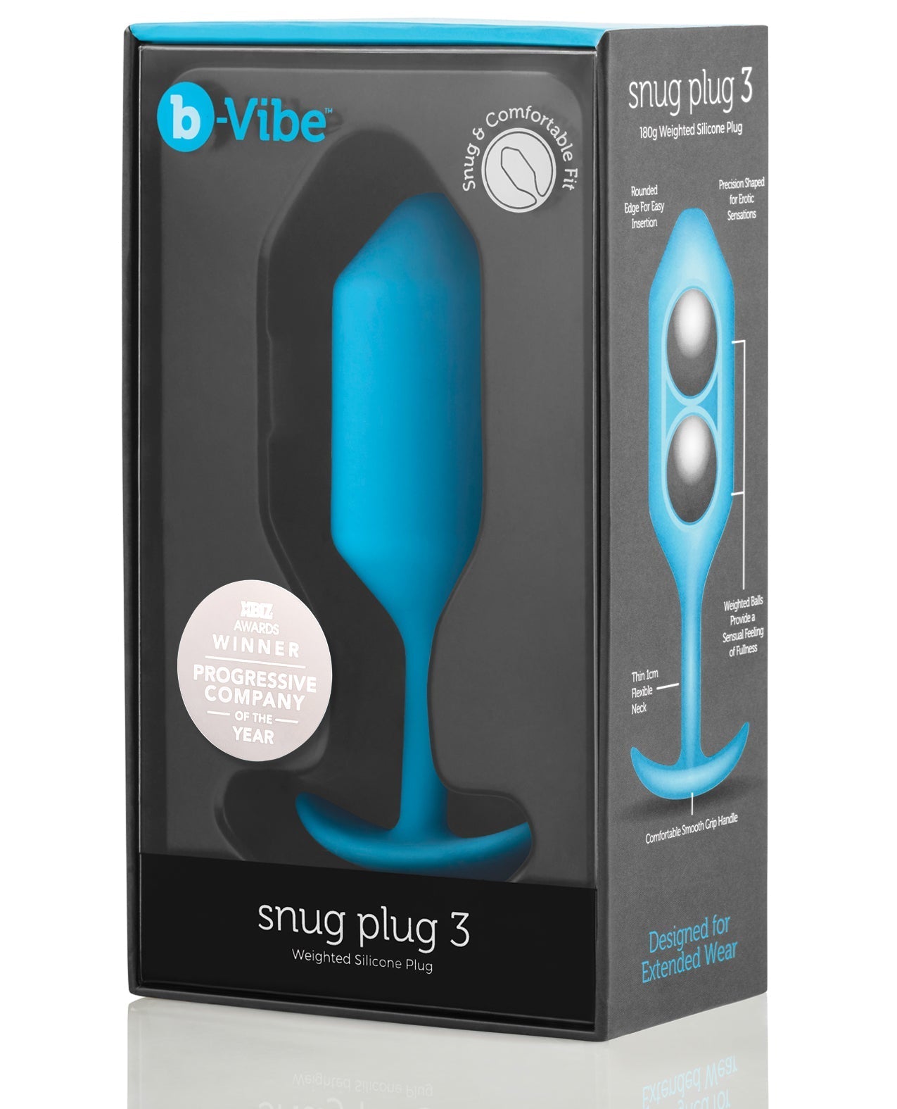 b-Vibe Weighted Snug Plug 3 - 180 g Teal