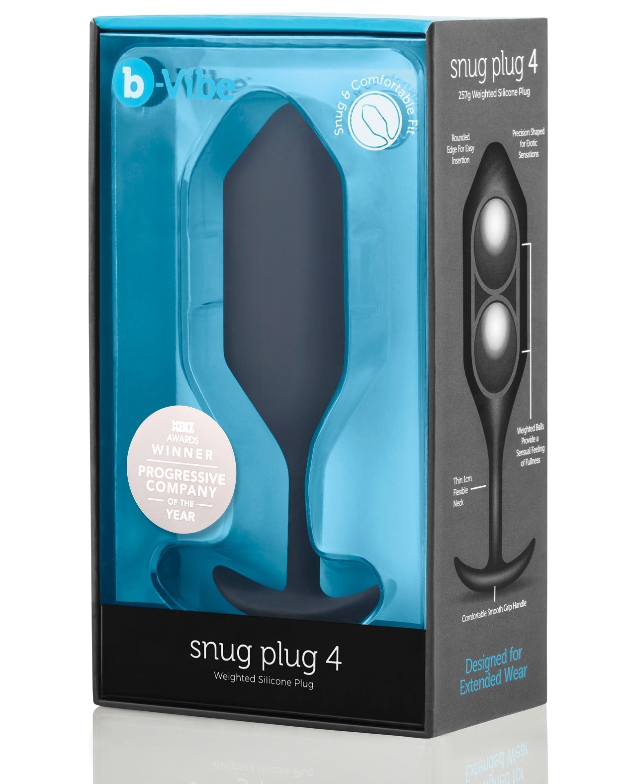 b-Vibe Weighted Snug Plug 4 - 256 g Schwarz