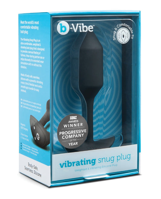 Plug vibrant lesté b-Vibe M - 112 g Noir