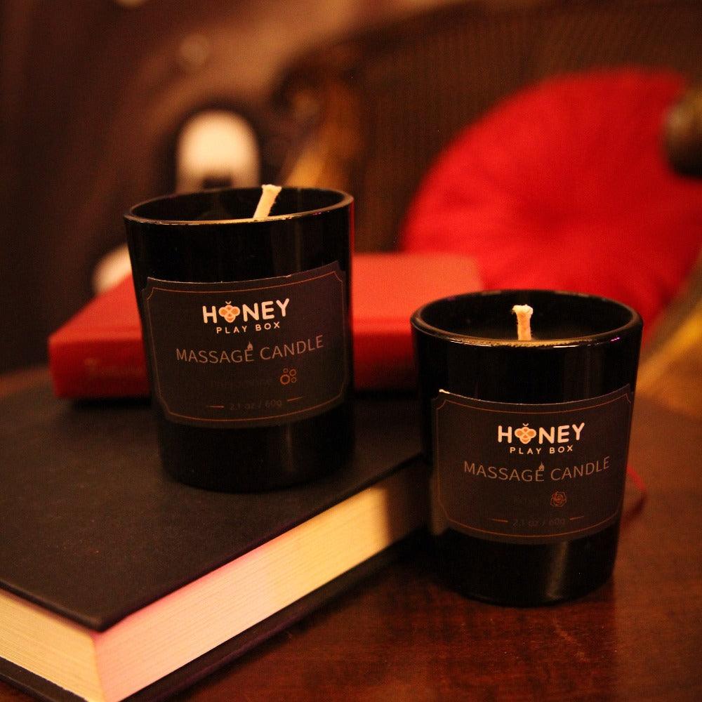 3 Fragrances Sensual  Massage Oil Candle Set