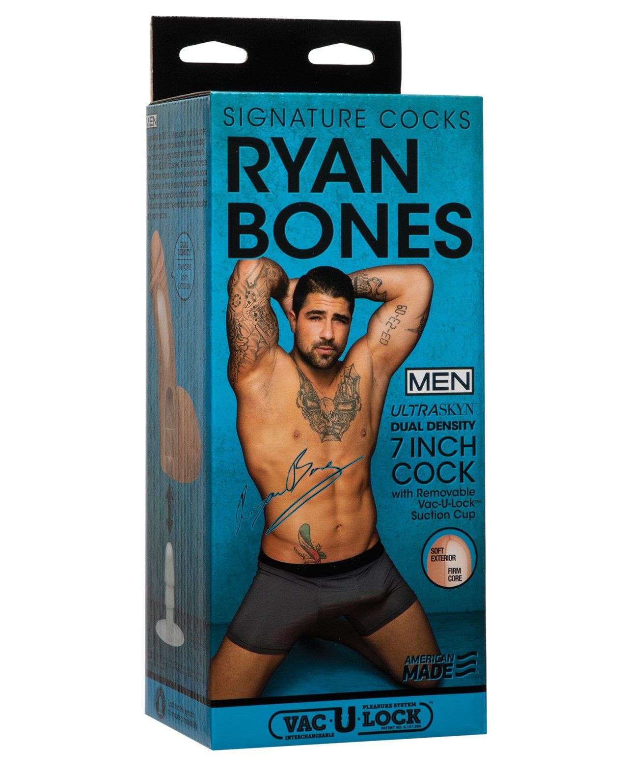 Signature Cocks ULTRASKYN 7" Cock w/Removeable Vac-U-Lock Suction Cup - Ryan Bones