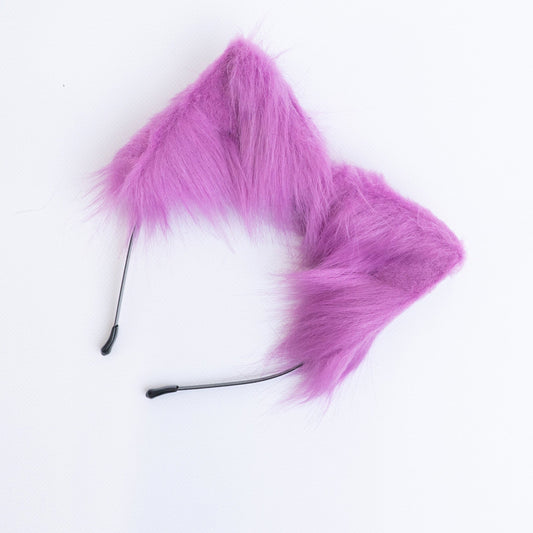 Realistic Roleplay Fur Ears - Cosplay Fox Ears - Cat Ears - Purple Ears Headbands