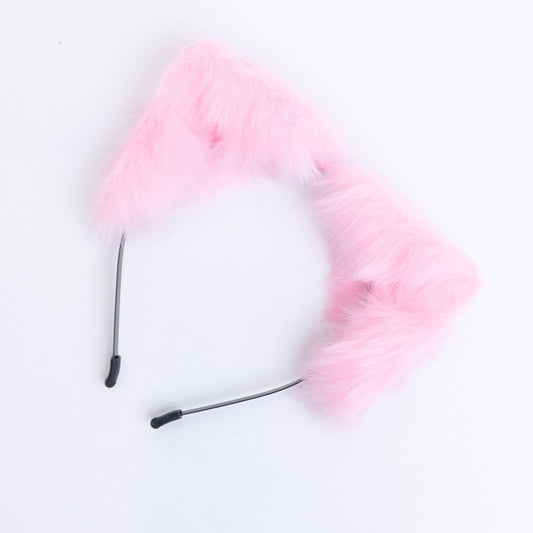Realistic Roleplay Fur Ears - Fox Ears - Cat Ears - Cosplay Pink Ears Headbands