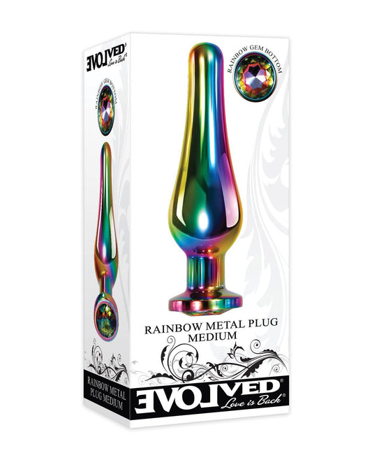 Plug Evolved Rainbow aus Metall – Mittel