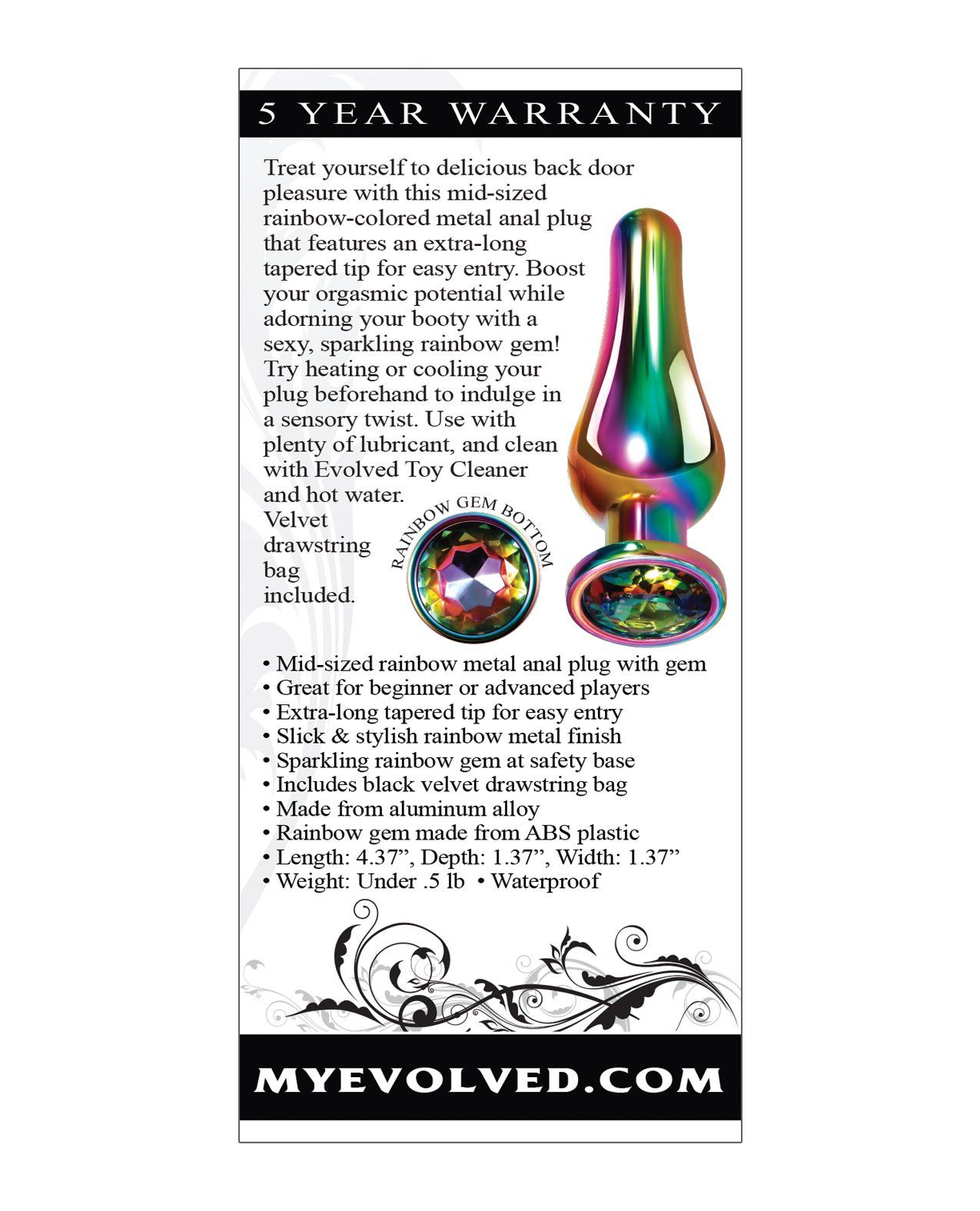 Evolved Rainbow Metal Plug - Medium