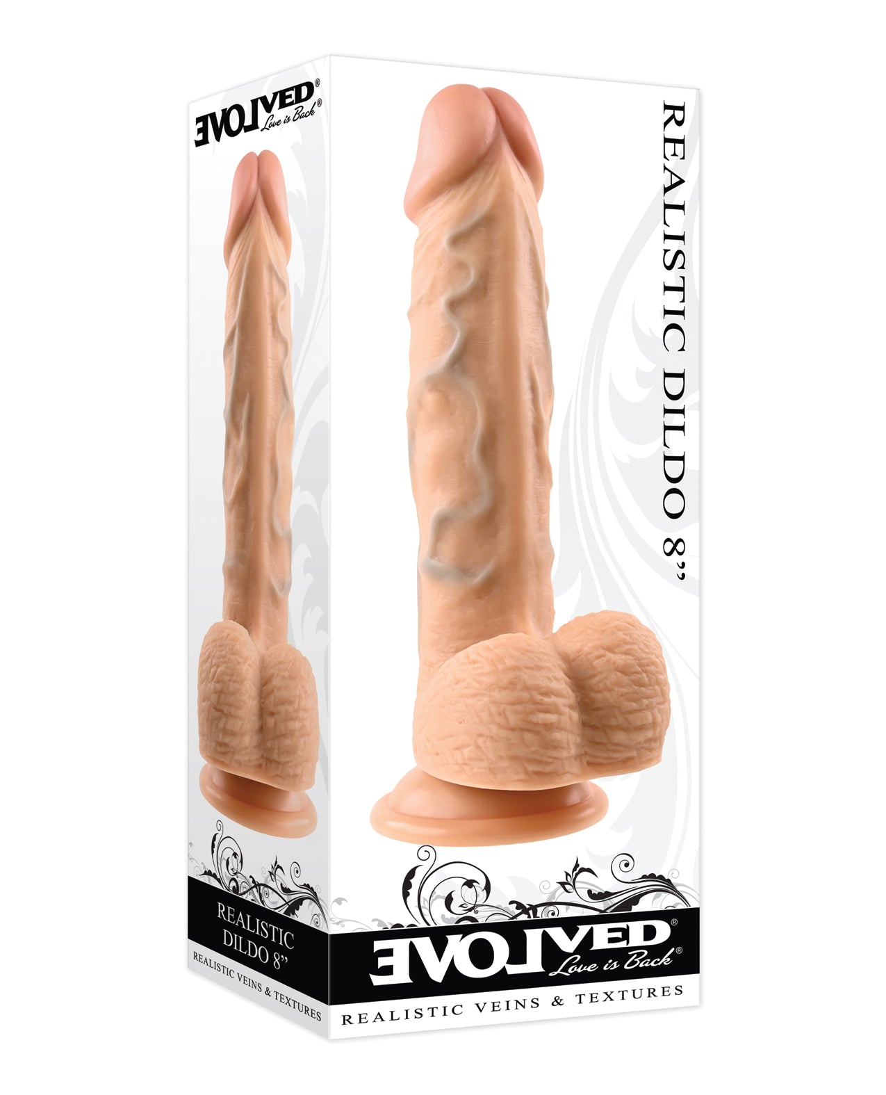 Evolved 8" Realistischer Dildo mit Hoden - Leicht