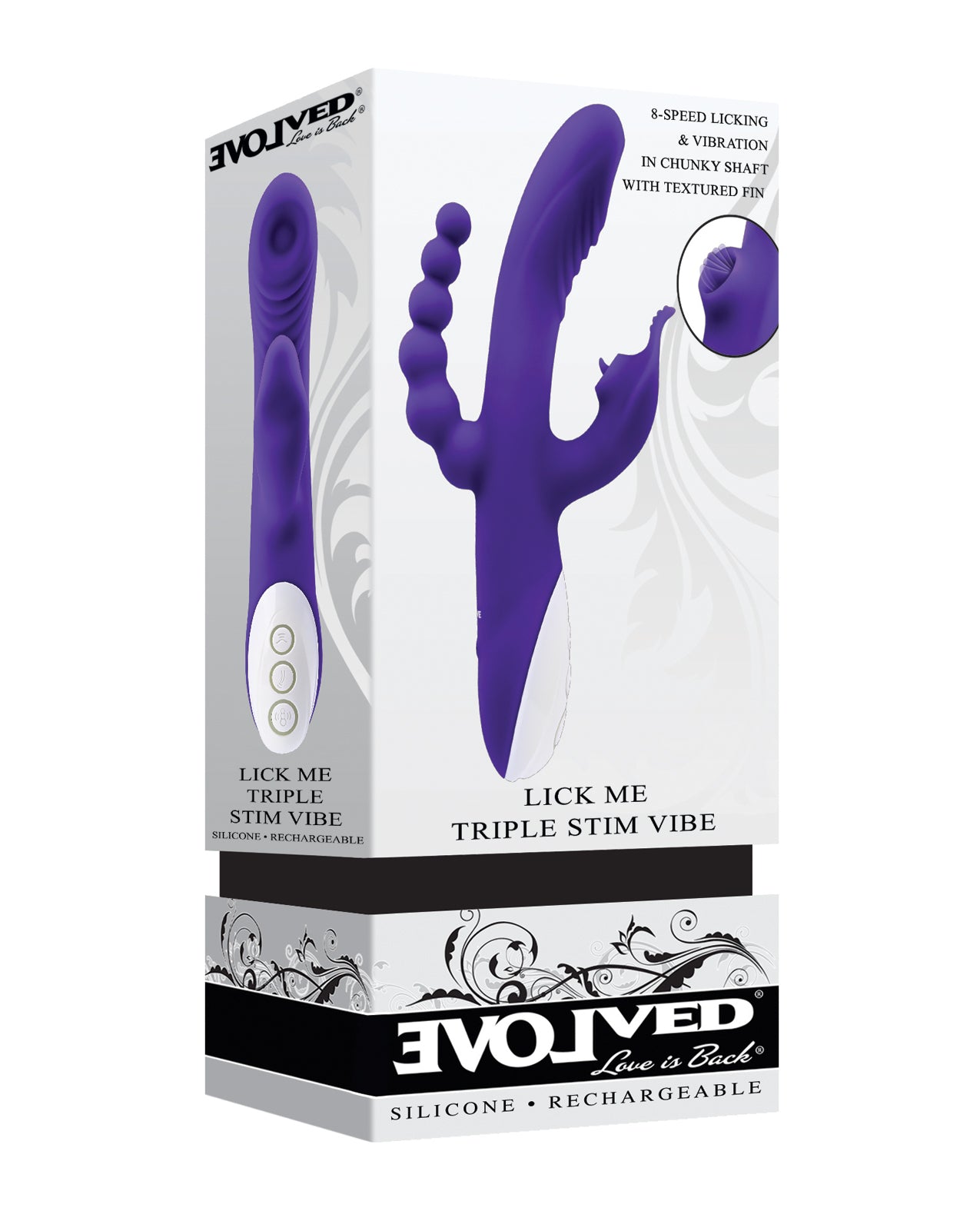 Evolved Lick Me Triple Stim Vibe G-bliss O-maker - Purple