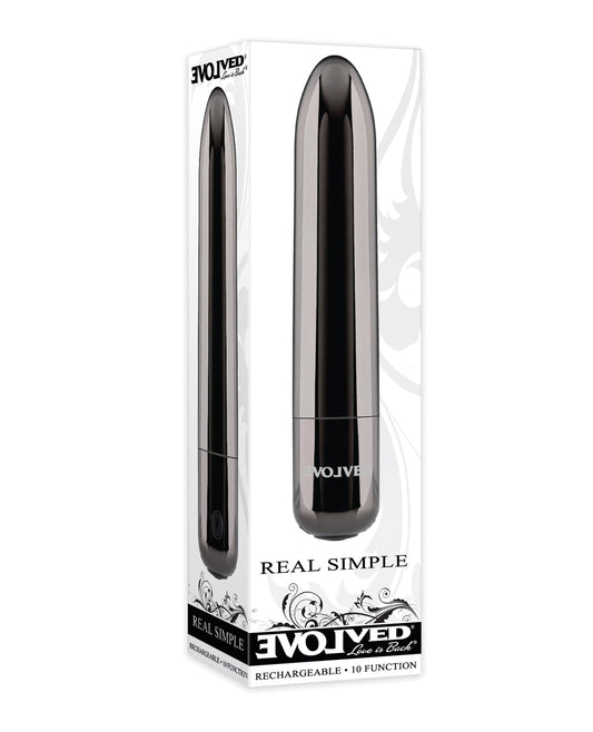 Balle rechargeable Real Simple Evolved - Chrome noir