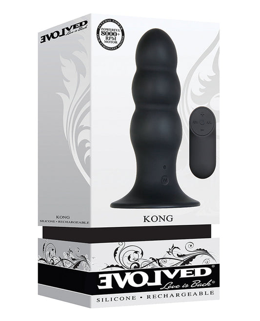 Plug anal rechargeable Kong Evolved - Noir