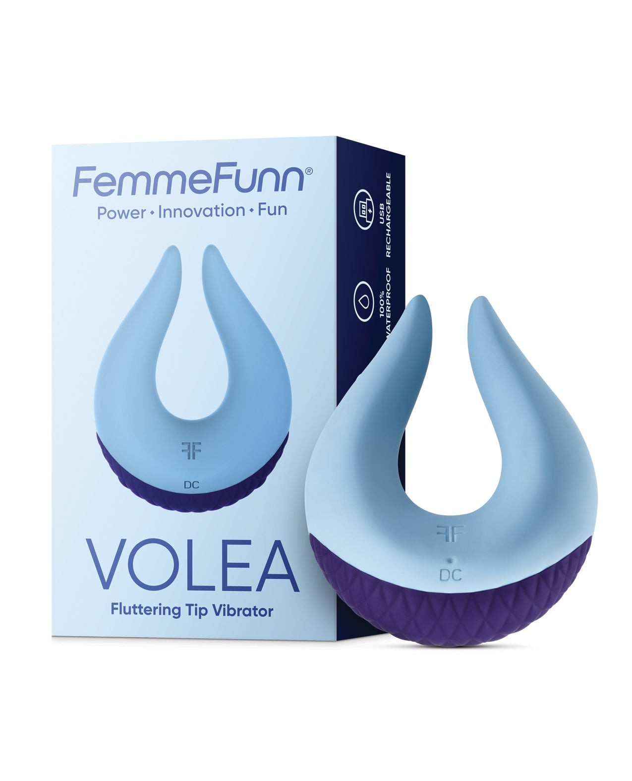 Vibromasseur à pointe flottante Femme Funn Volea - Bleu clair