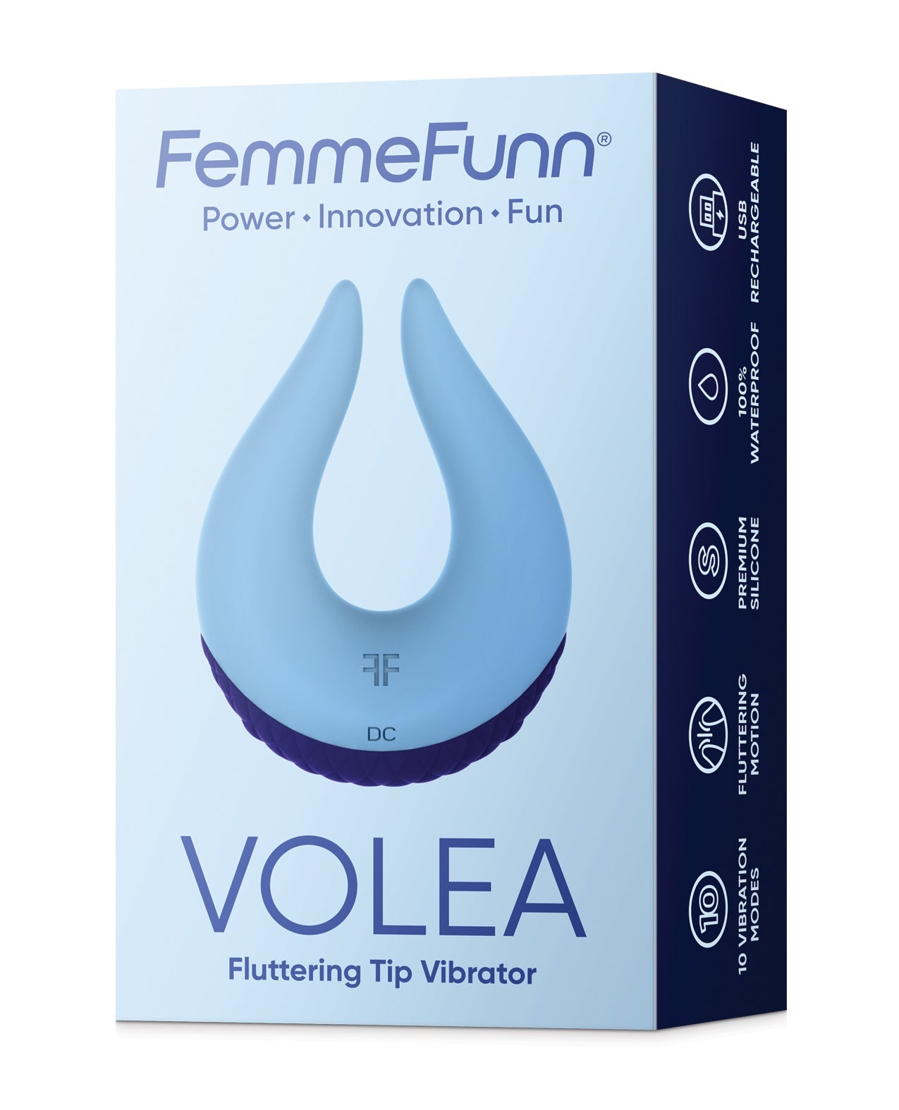 Femme Funn Volea Fluttering Tip Vibrator - Light Blue