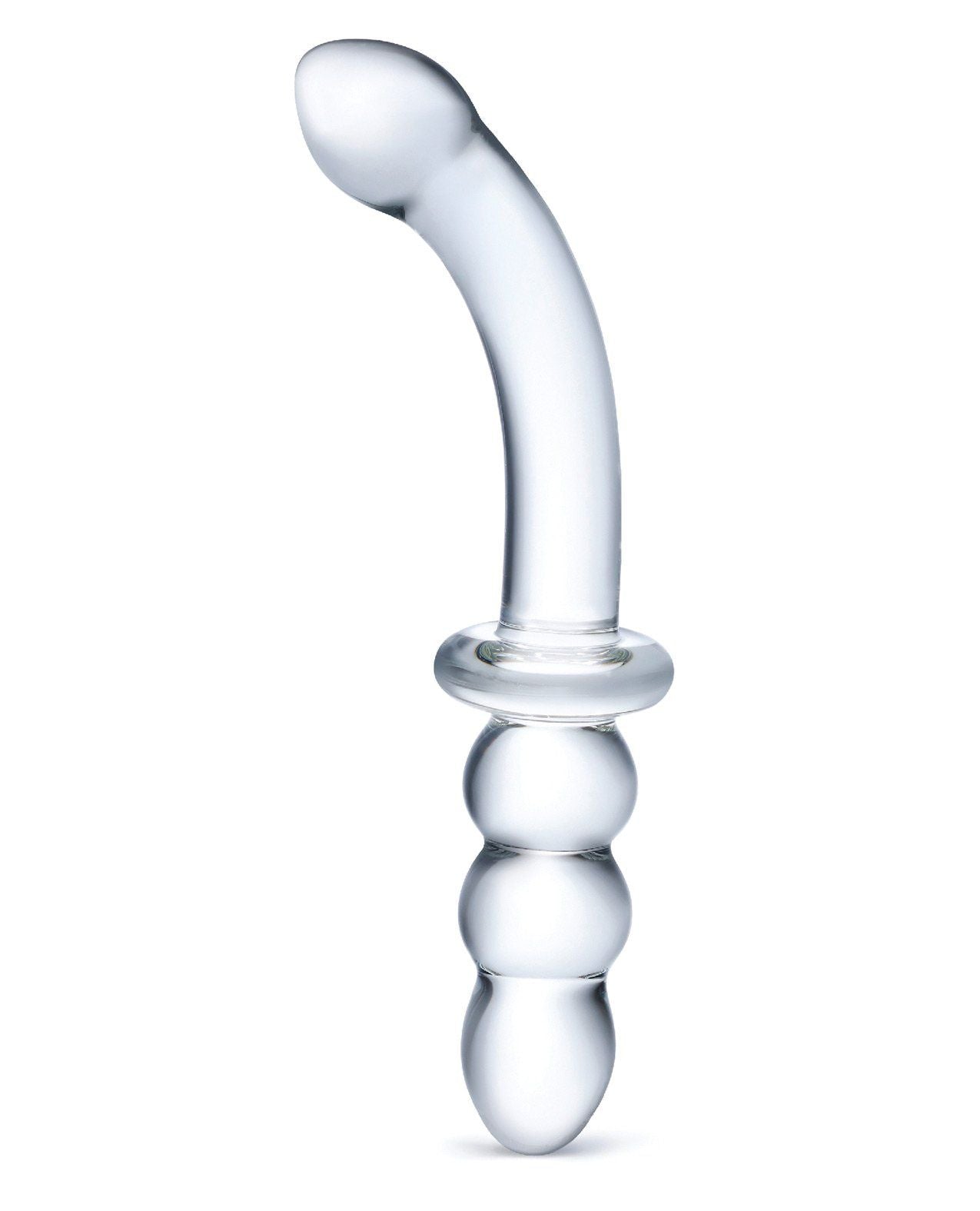 Glas 8" Ribbed G-Spot Glass Dildo