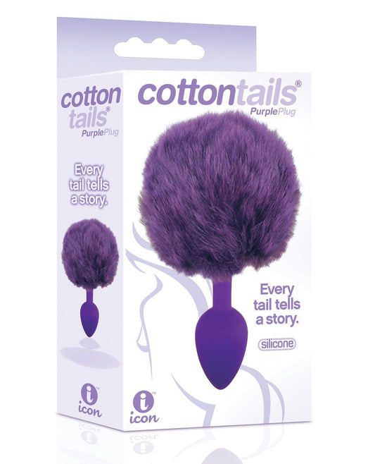 The 9's Cottontails Silikon-Buttplug mit Hasenschwanz, Violett