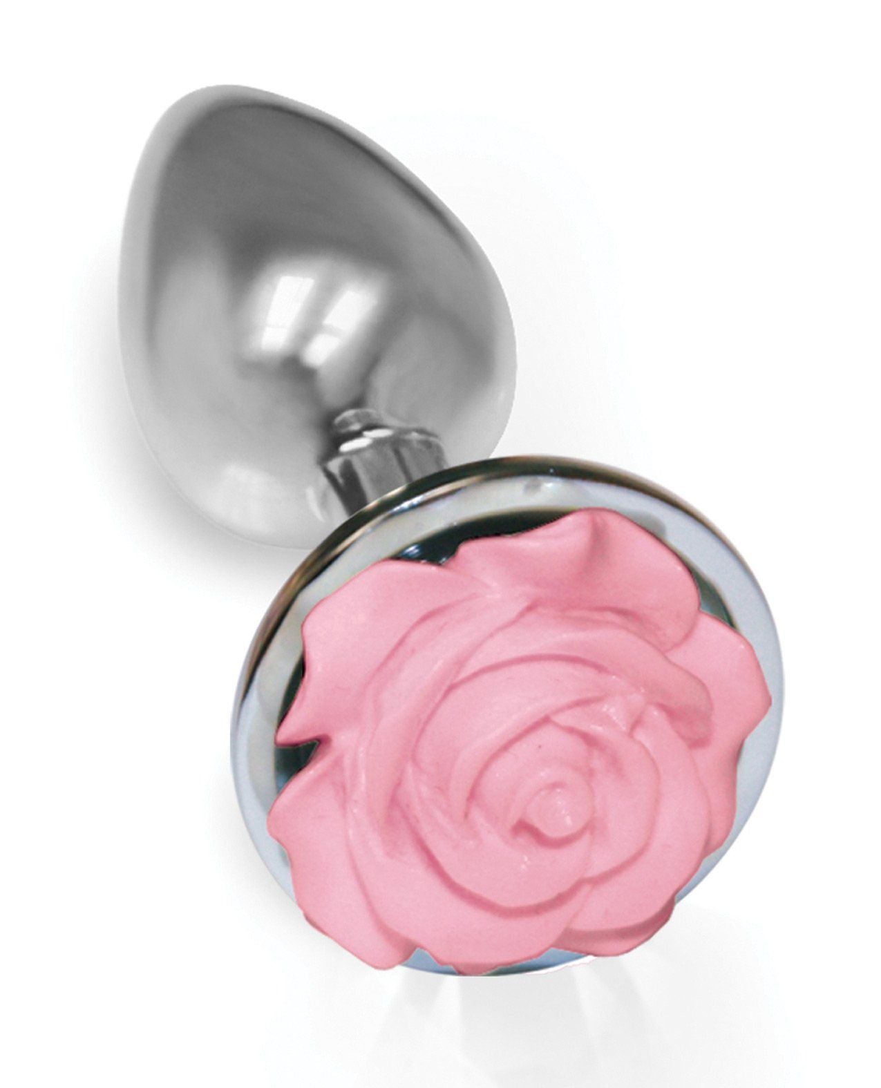 The 9's The Silver Starter Rose Floral Edelstahl-Buttplug - Rosa