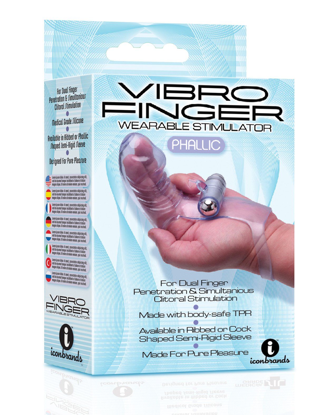 Masseur de doigts phallique Vibrofinger de The 9's - Violet