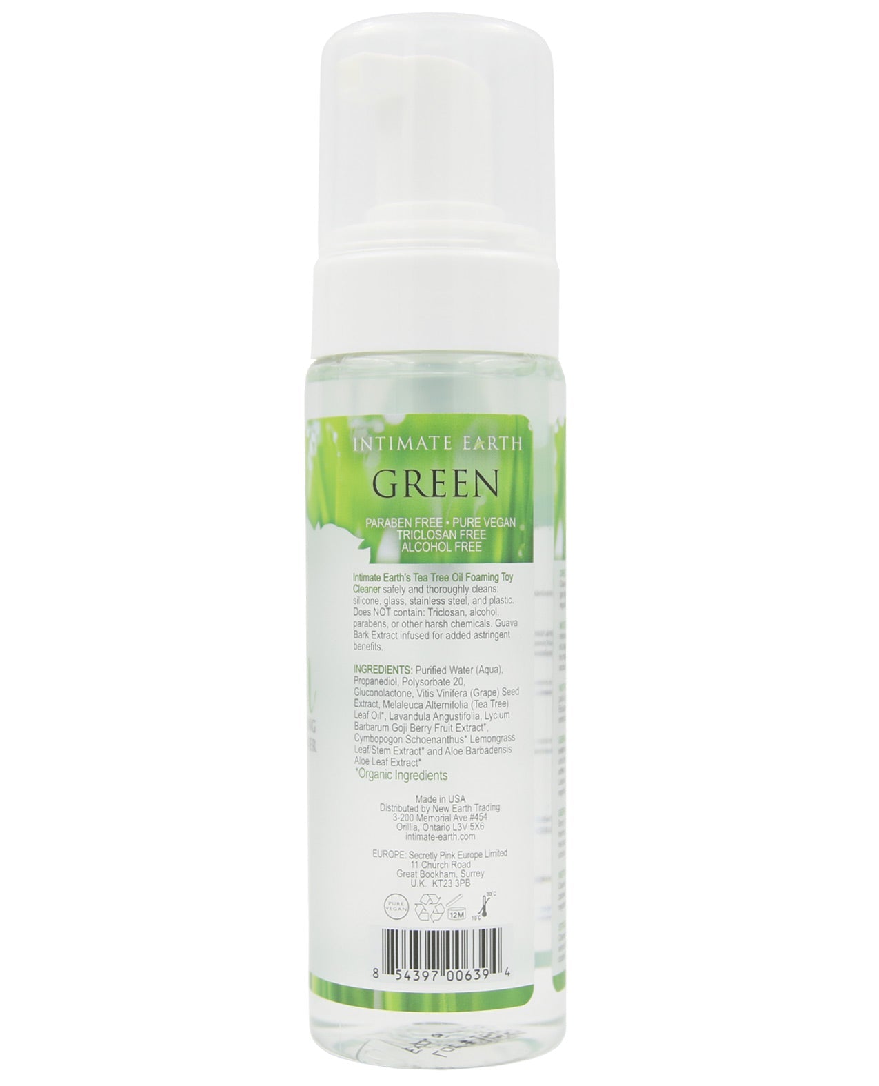 Nettoyant moussant pour jouets à l'huile d'arbre à thé vert Intimate Earth 100 ml