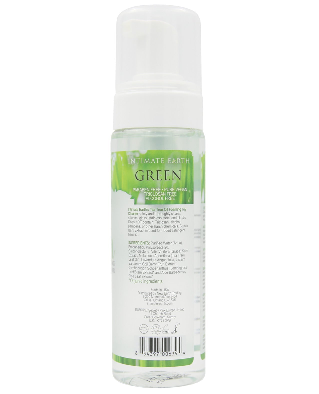 Intimate Earth Green Tea Tree Oil Foaming Toy Cleaner 200ml