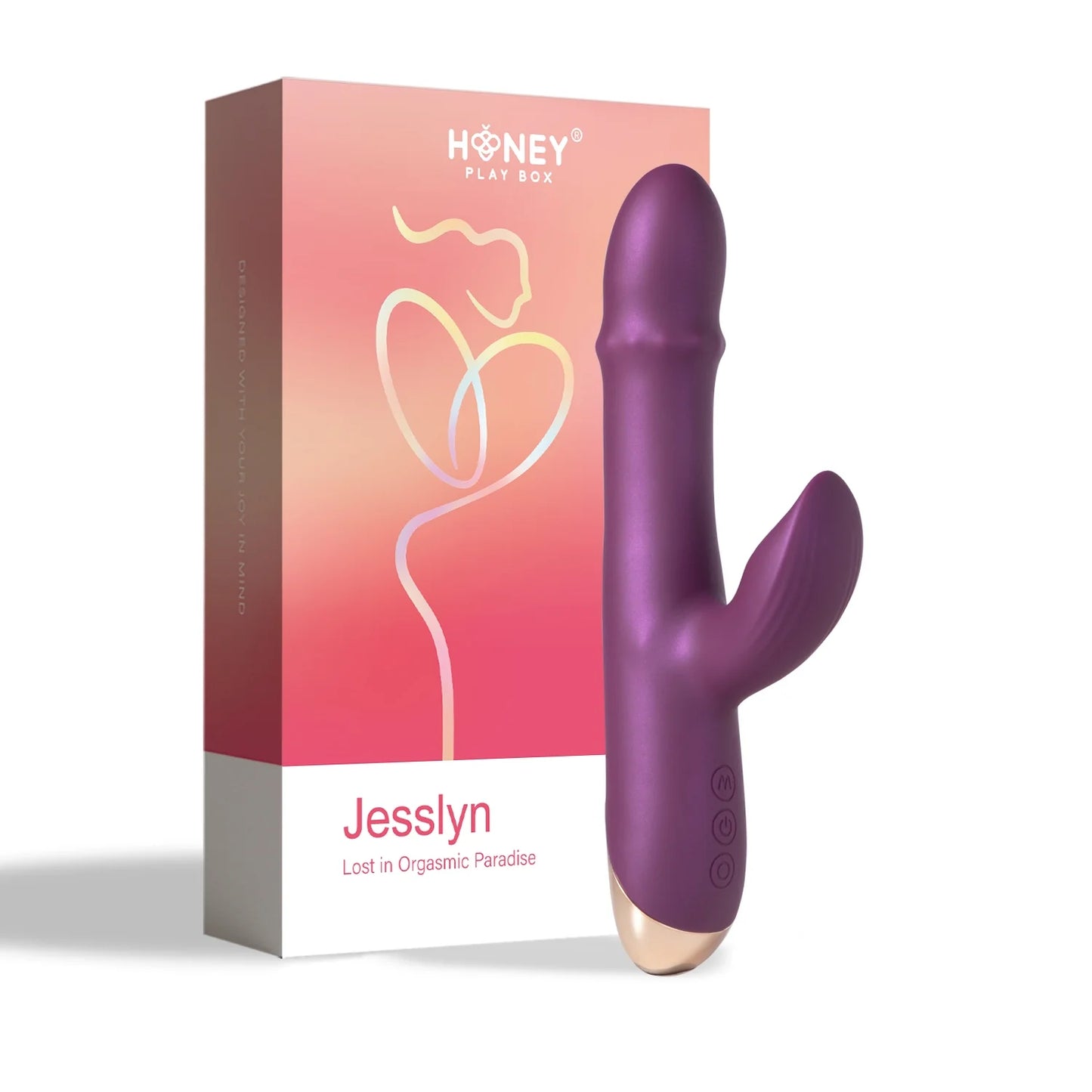 JESSLYN Tapping Clit Stimulator G-spot G-Bliss O-Maker Vibrator with Sliding Beads Ring