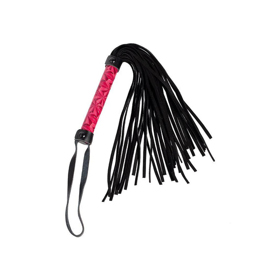 Domme Leather Flogger - Pink