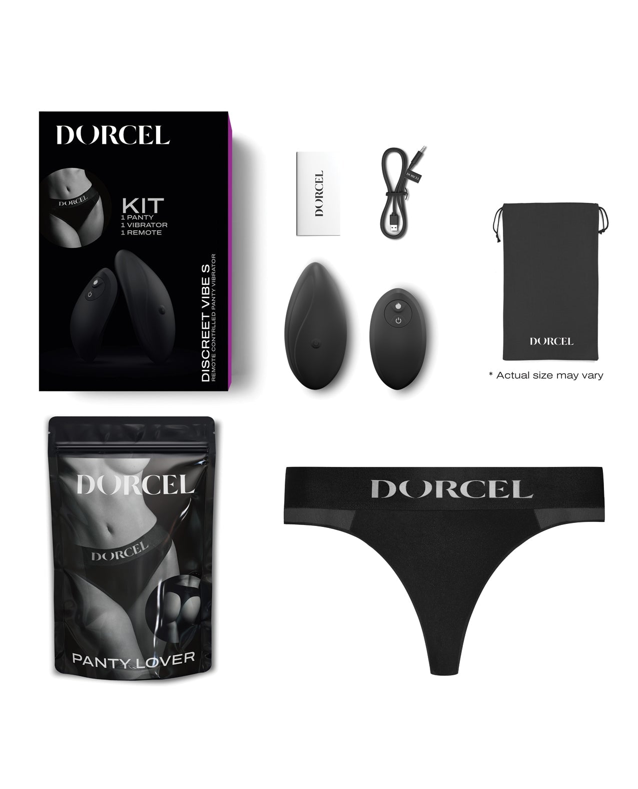 Dorcel Discreet Panty Vibe mit Höschen klein - Schwarz