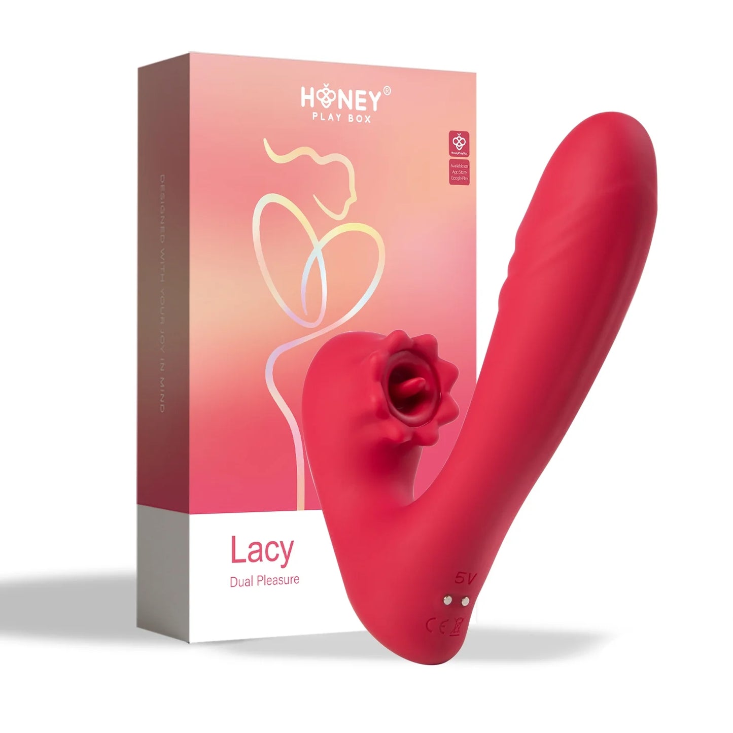Lacy - G Spot Vibrator with Clit Licking Tongue G-bliss O-maker