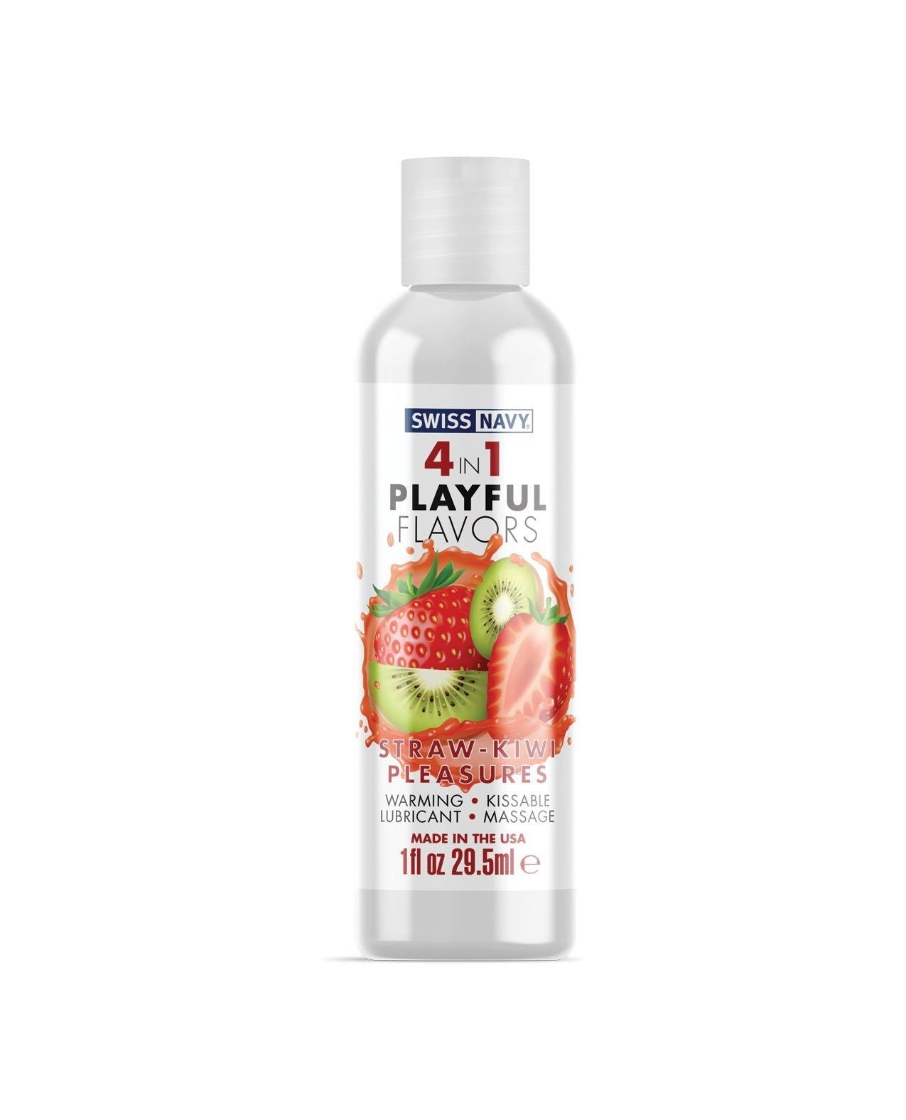 Swiss Navy 4 in 1 Playful Flavors Strawberry Kiwi Pleasure - 1 oz