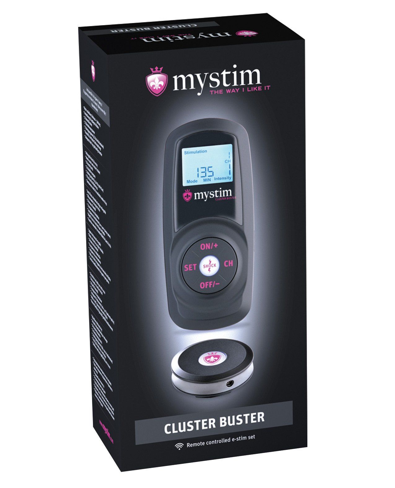 Mystim Cluster Buster Kabelloses eStim-Starter-Kit - Schwarz