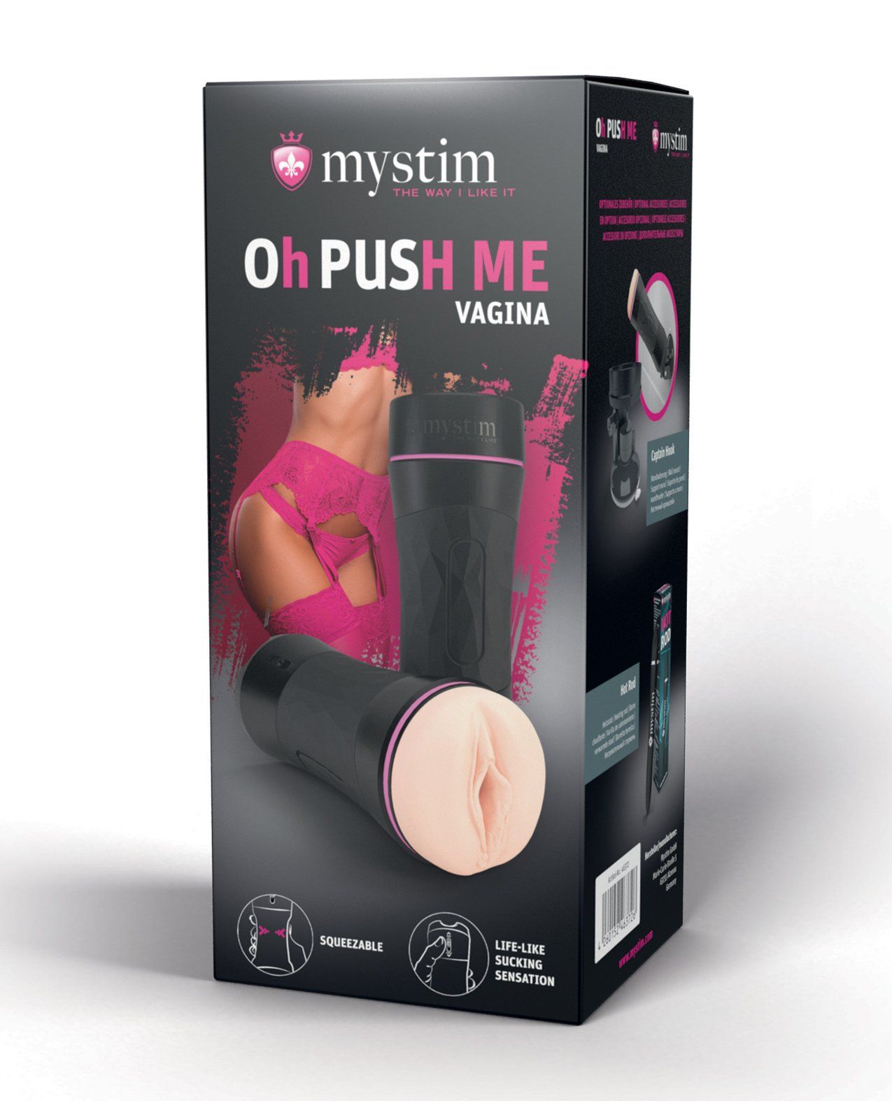 Mystim Oh-Pushme Vagina - Schwarz